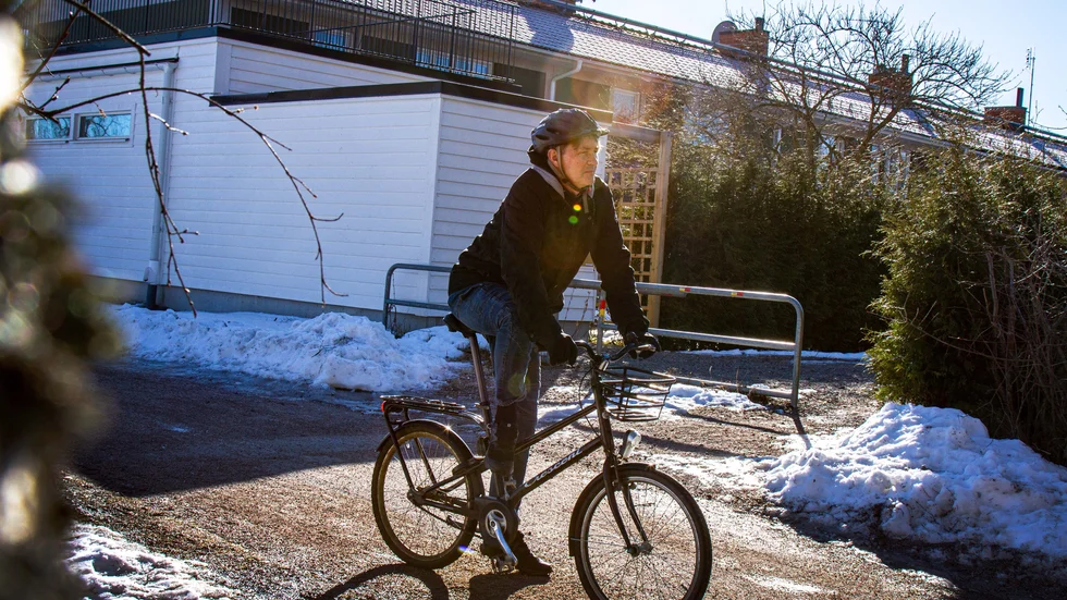 Uppsalabon Hans Bernhoff tillhör dem som gärna skulle cykla till Ulva kvarn med barnen längs den planerade cykelleden. I dag är vägen alltför trafikfarlig, anser han. 