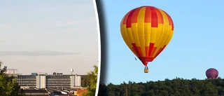 Flera ballonger över staden i kväll