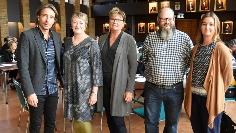 Fr.v: Organisationspsykolog Lars-Johan Bastås, projektledare Kerstin Petersson, HR-konsult Monica Bjerkinger, HR-konsult Per Wimarsson och HR-konsult Matilda Brogie