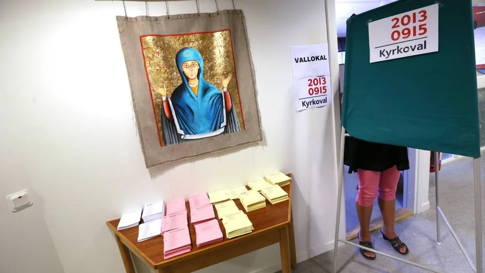En vecka kvar. På söndag är det kyrkoval i Sverige. Bilden är från valet 2013.