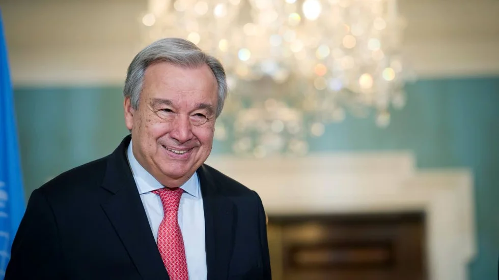 Antonio Guterres, FN:s generalsekreterare, driver på för en kärnvapenfri värld.
