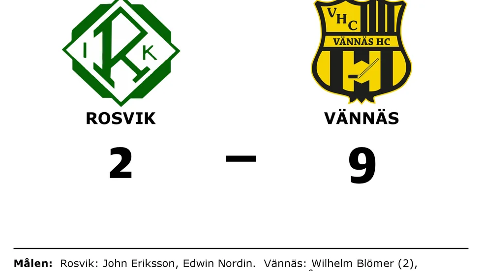 Rosvik IK förlorade mot Vännäs HC