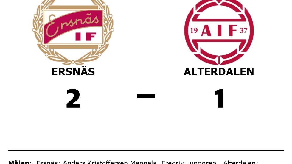 Ersnäs IF vann mot Alterdalens IF