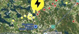 Blixtar och dunder över SN-land – nu drar ovädret in