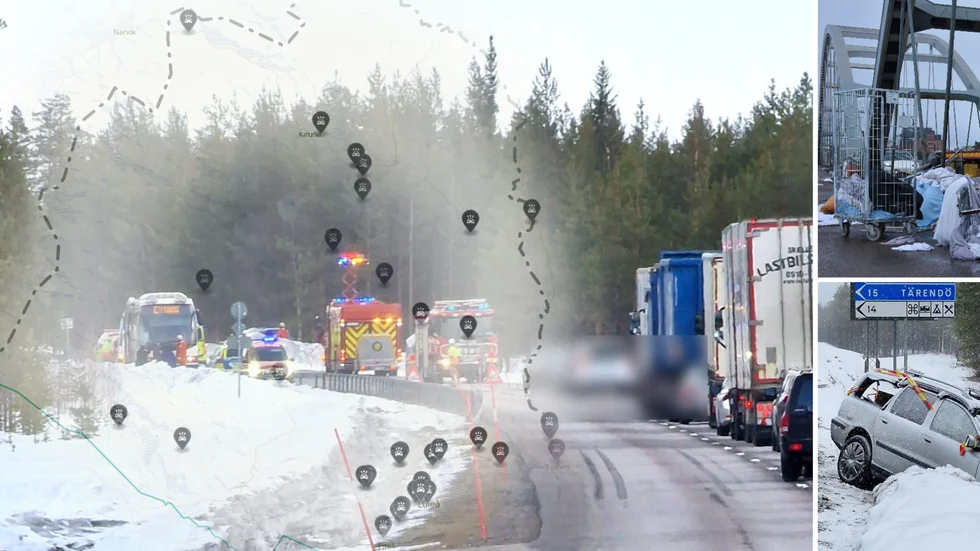 37 olyckor på de statliga vägarna i Norrbotten i april 2024.