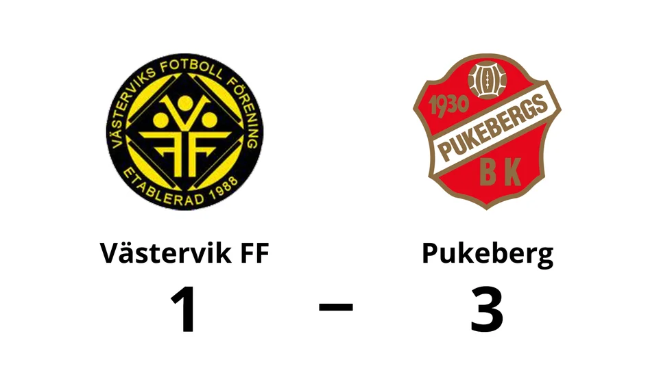 Västerviks FF förlorade mot Pukeberg