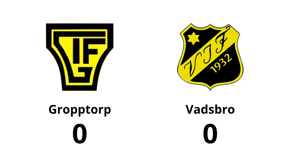 Gropptorps IF spelade lika mot Vadsbro IF