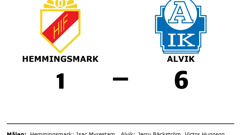 Hemmingsmarks IF förlorade mot Alviks IK