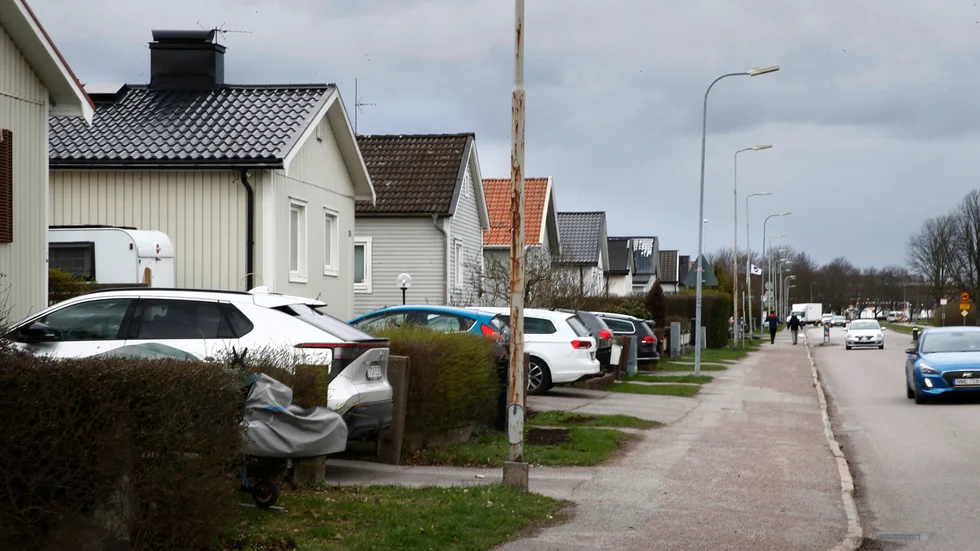 Det är här, i stadsdelen Lagerlunda, som skadegörelsen skett.