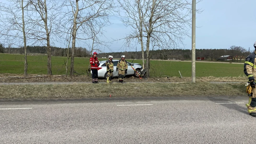 Trafikolycka på Strängnäsvägen.