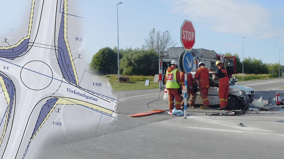 År 2013 inträffade en allvarlig olycka i fyrvägskorsningen i Klintehamn. Nu påbörjas bygget av en rondell, vilket påverkar trafiken ett antal månader framöver.
