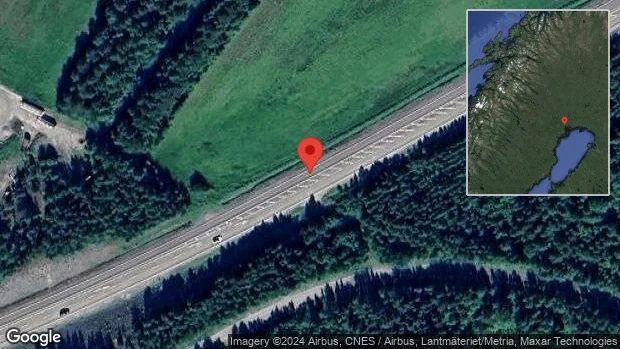 Stopp på E4 på grund av trafikolycka med en personbil