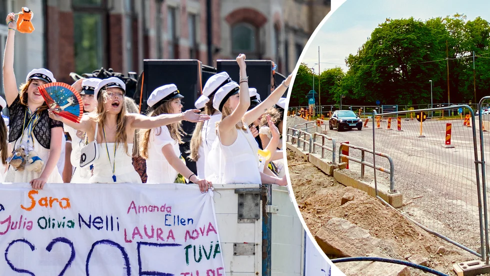 På lördag blir det stort studentfirande i Eskilstuna. Flakkortegen ska passera Tullgatan, där ett stort vägarbete pågår.