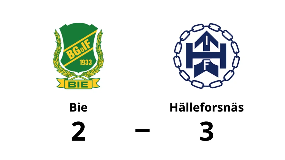 Bie GoIF förlorade mot Hälleforsnäs IF