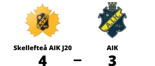 Skellefteå AIK J20 lyckades vinna mot AIK