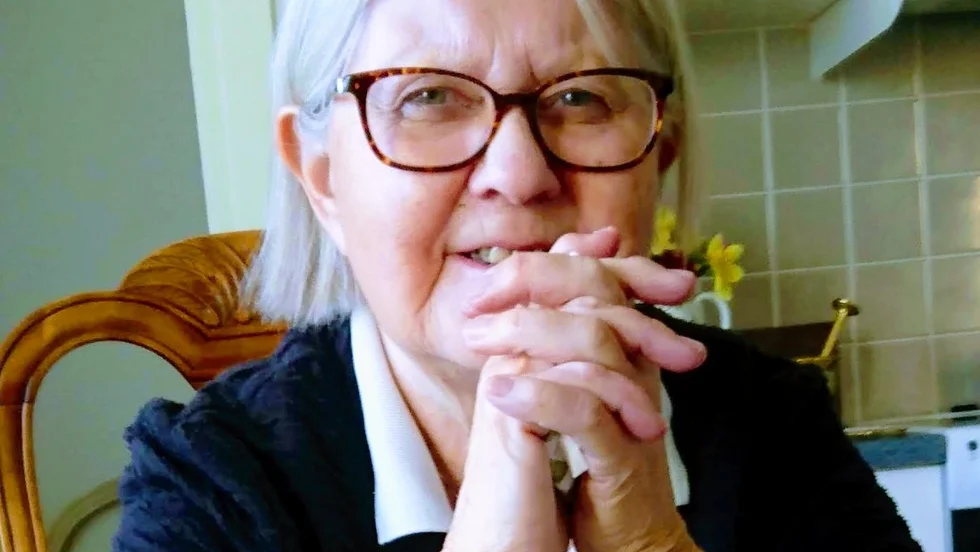 Gudrun Nilsson i sin lägenhet på Björnstigen Burträsk