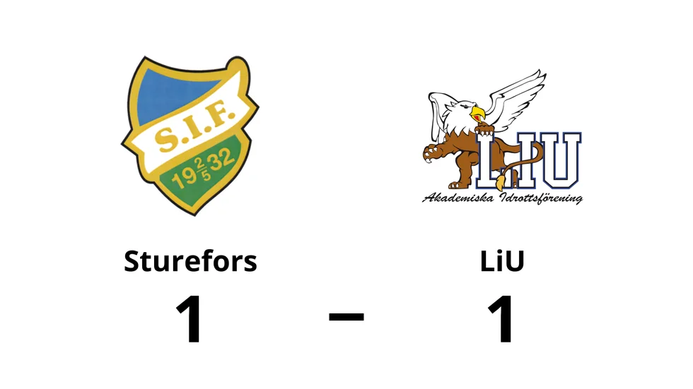 Sturefors IF spelade lika mot LiU AIF FK