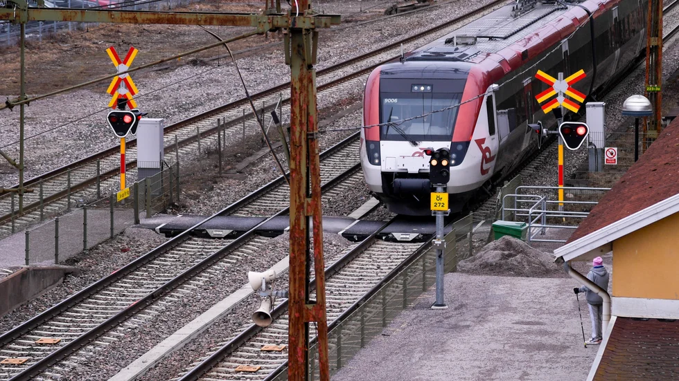 Södra station i Örebro där tre människor blev påkörda av ett godståg och miste livet i onsdags kväll.