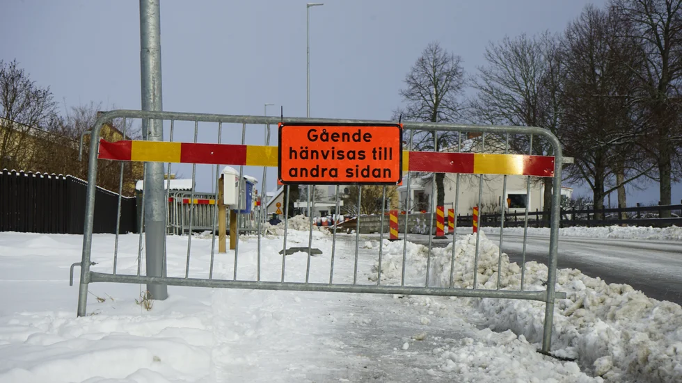 Reparationsarbete gör att en gata i Haparanda stängs av (arkivbild).