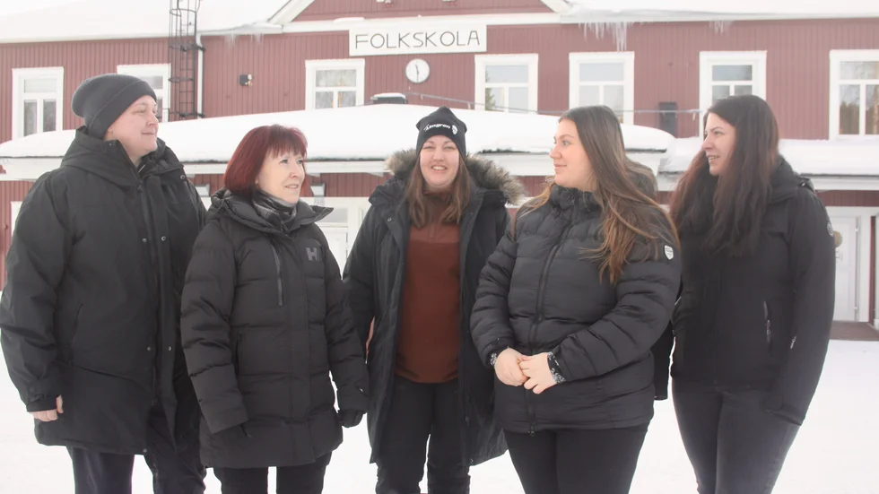 Jessica Vallsten, Vivianne Larsson, Linn Winka, Tanja Eriksson och Matilda Johansson från projektgruppen Glommersbygdens Framtid.