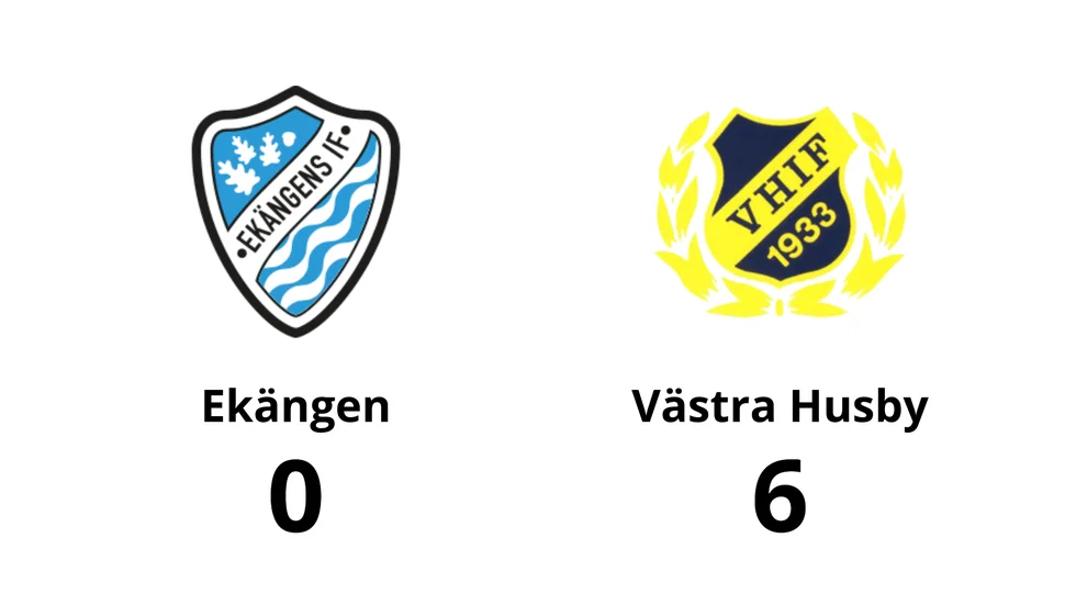 Ekängens IF förlorade mot Västra Husby IF