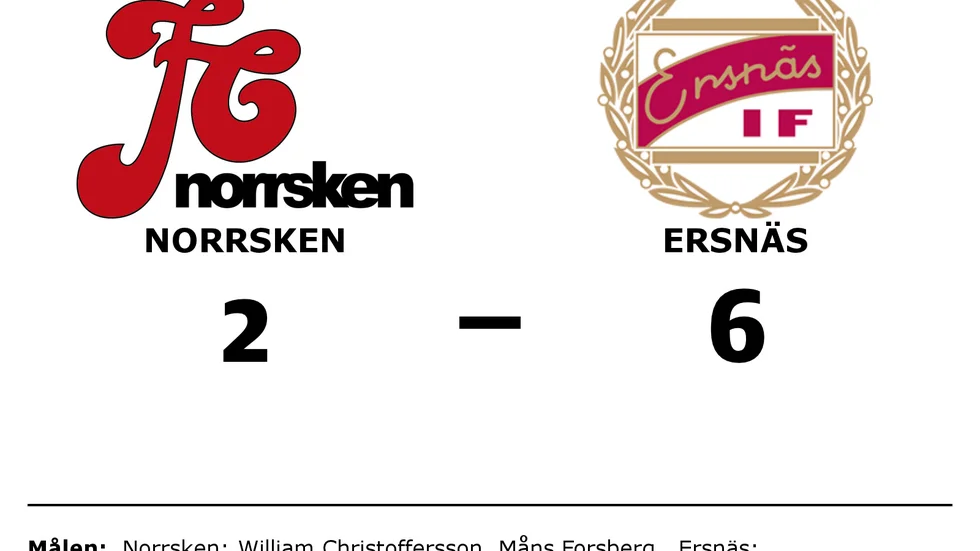 FC Norrsken förlorade mot Ersnäs IF