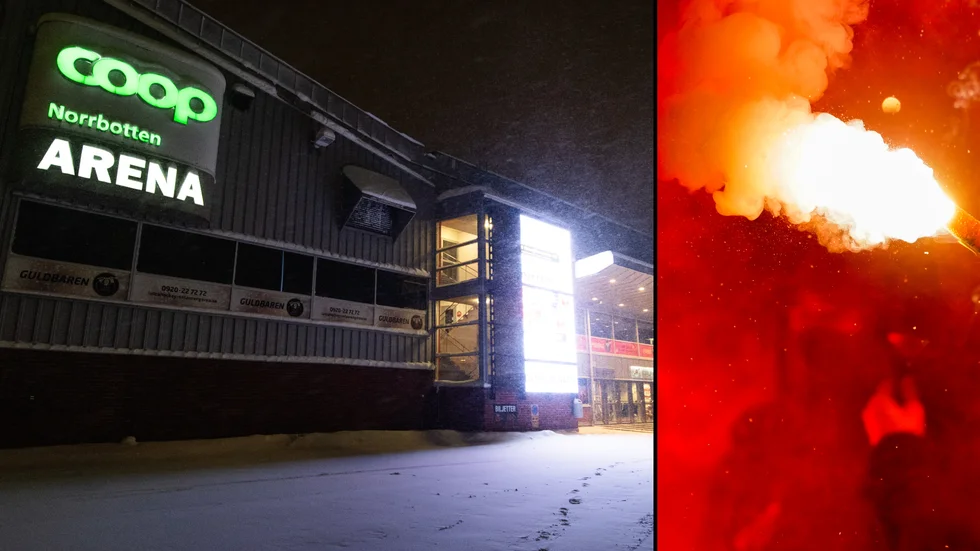 En Luleå Hockey-supporter i 25-årsåldern misstänks för att ha kastat en bengal mot en polisbil efter ett derby hemma mot Skellefteå i höstas.