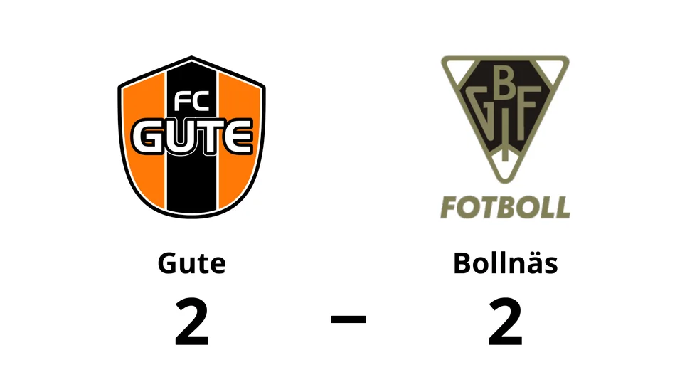 FC Gute spelade lika mot Bollnäs GIF FF