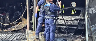 Garagebranden utreds som mordbrand – boende i chock