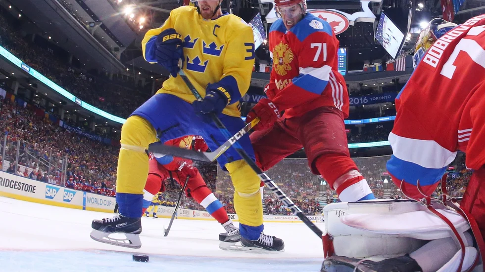 Sverige mötte Ryssland i senaste World Cup, men vill inte göra det om det blir en turnering 2024. Arkivbild.