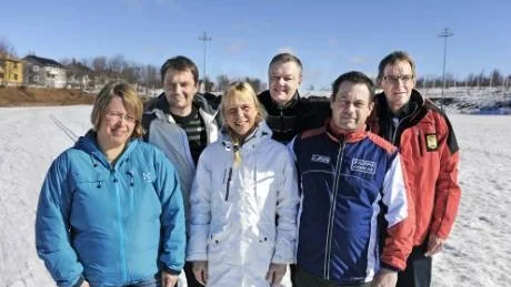 UTVECKLING. Veronica Fjällborg, Christer Majbäck, Anna-Karin Niva, Kjell Häggroth, Peter Kauppi och Håkan Spett hoppas alla på att skidåkningen i Kiruna skall utvecklas i samband med att man under tre år ska arrangera DM i längdskidor.