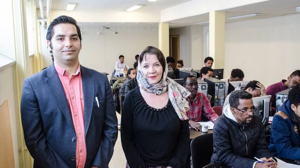 Samir Ahmad och Susanne Jauhiainen, Studieförbundet Vuxenskolan i Boden.