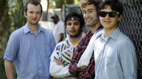 Chris Baio, Rostam Batmanglij, Chris Tomson och Ezra Koenig i Vampire Weekend kommer till Göteborg i augusti.