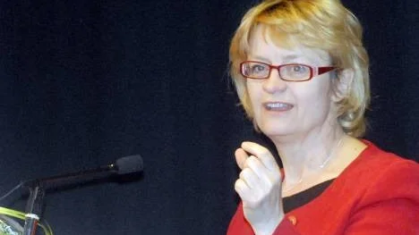 2008 års kulturstipendiat Maria Söderberg var rörd  och talade varmt om sin gamla hembygd i sitt tacktal.