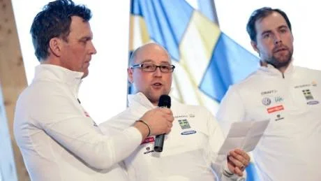kaptener. Joakim Abrahamsson (till vänster) och Rickard Grip ser fram emot helgen.Foto: SCANPIX