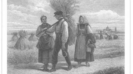HISTORIEROMAN. Zacharias Topelius (1818-1898) författare, tidningsredaktör och historiker. Hans historieroman Fältskärns berättelser var obligatorisk läsning, även för elever i Sverige, långt in på 1900-talet. Landtfolk från Wasa trakten, original av A. v. Becker.