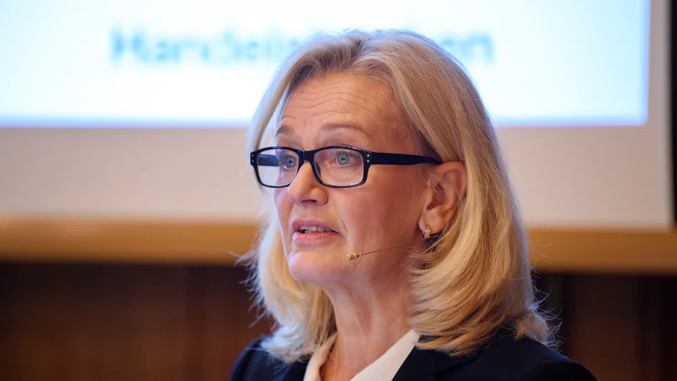 Handelsbanken, med vd Carina Åkerström, presenterar kvartalsrapport. Arkivbild.