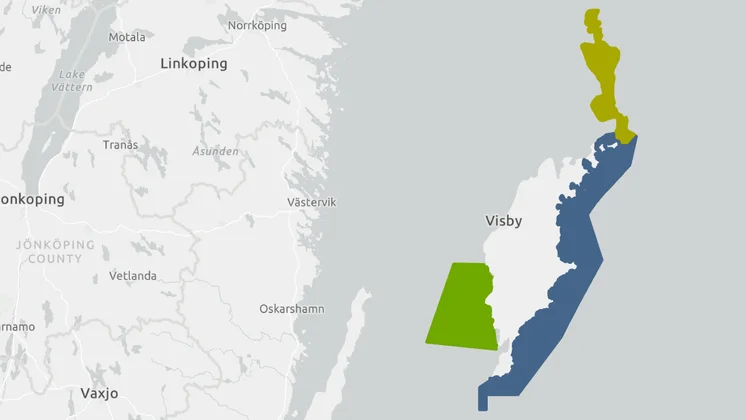 Så här ser länsstyrelsens karta över de föreslagna Natura 2000-områdena ut. Den omfattar hela östkusten, havet runt Karlsöarna och Gotska Sandön.