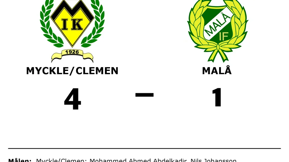 Myckle IK/Clemensnäs IF vann mot Malå IF