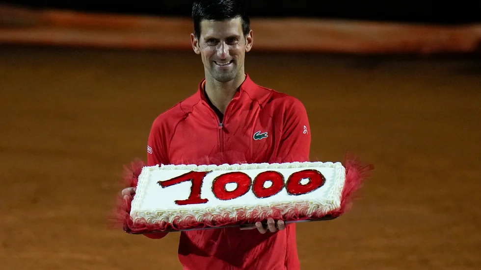 Novak Djokovic har vunnit 1000 tennismatcher som proffs.
