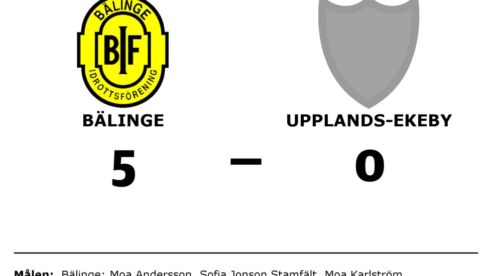 Bälinge IF vann mot Upplands-Ekeby/Olands FF