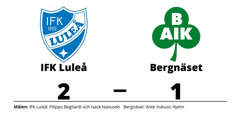 IFK Luleå vann mot Bergnäsets AIK