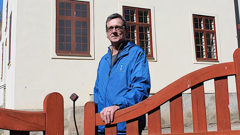 Patrik Stenlund, ordförande i KD Vadstena och förstanamn på listan inför valet.