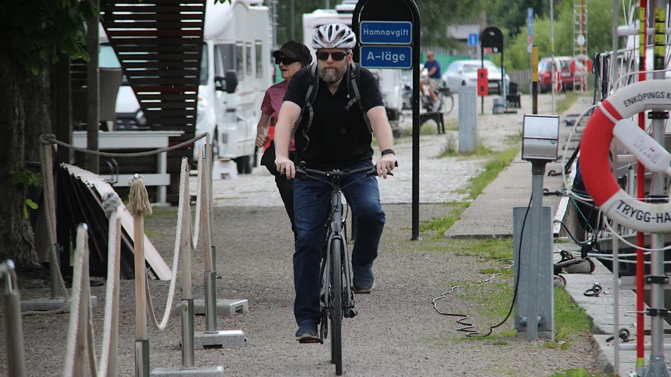 Stefan Bergh kör sin 25:e Vätternrundan. Han flyttade till Enköping för tre år sedan och tycker att hans nya hemstad är en perfekt cykelstad.