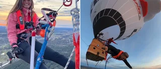 Mikaela, 27, från Eskilstuna överraskade pojkvännen med världens högsta bungyjump – nu blir videon viral ✓Se klippet
