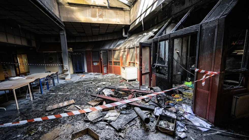 Branden på Rosengårdsskolan rubriceras som grov mordbrand.