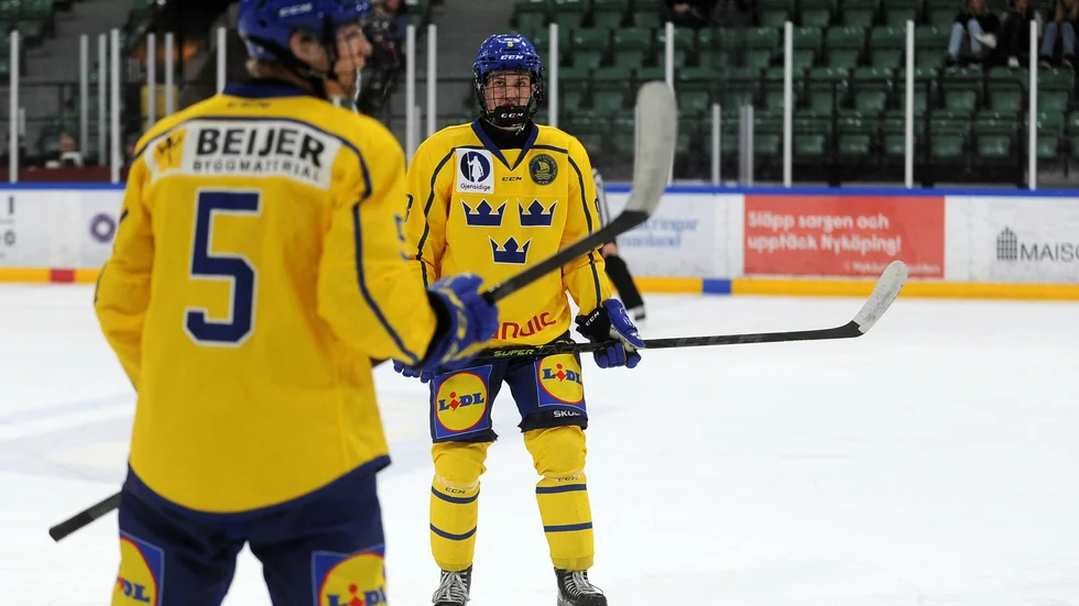 Arvid Bergström har flyttat upp från fjärdefemman till tredje under J18-VM.