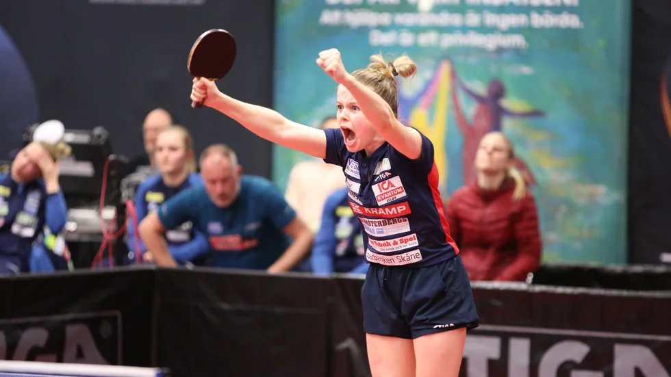 Landslagsspelaren Filippa Bergand, i Eslövs PK, vann samtliga singelmatcher i SM-slutspelet.