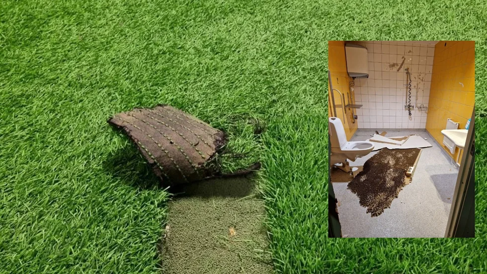 Hål i mattan och trasiga toaletter är vad som möter fotbollsspelarna och friidrottarna som ska träna i Stureplanshallen i Kalix.