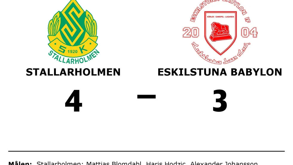Stallarholmens SK vann mot Eskilstuna Babylon IF